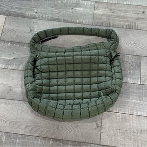 FP Movement by Free People Olive Green Quilted Shoulder Bag